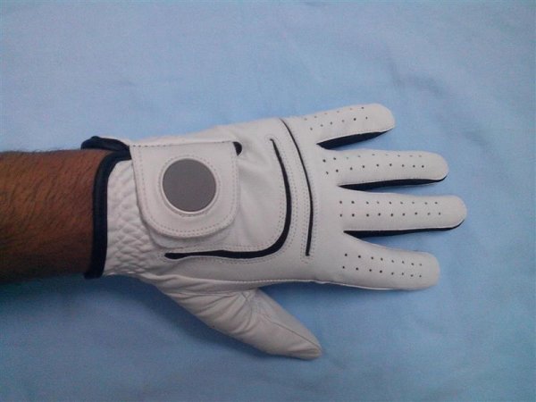 Cabretta-Leder Golfhandschuh mit Magnet für Ihren Marker für Rechtshänder