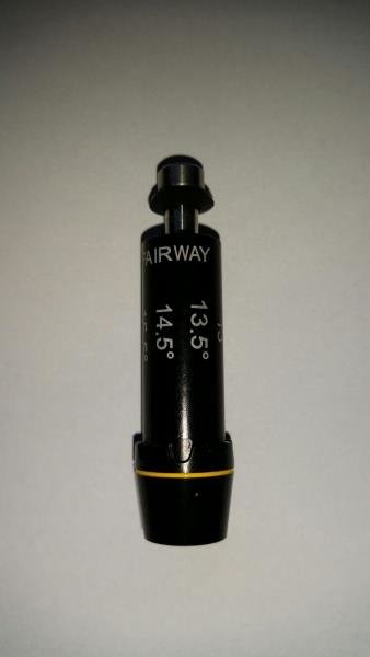 Ersatz Schaft Adapter für Cobra Fly Z # 5-7 Fairwayholz Tip 0.335 -  schwarz ohne Schraube gelber Ring - 17-20 Grad