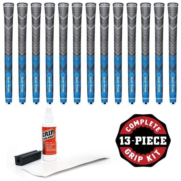 Golf Pride Multicompound MCC Plus 4 Midsize blau Griff Set (13 x Griffe, 13 x Tape, Solvent und Schaftklammer)