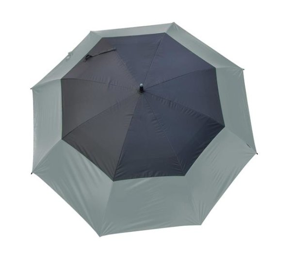 Golf Umbrella UV Coated 32 pollici Windcutter con windslots extra large  Grigio / nero